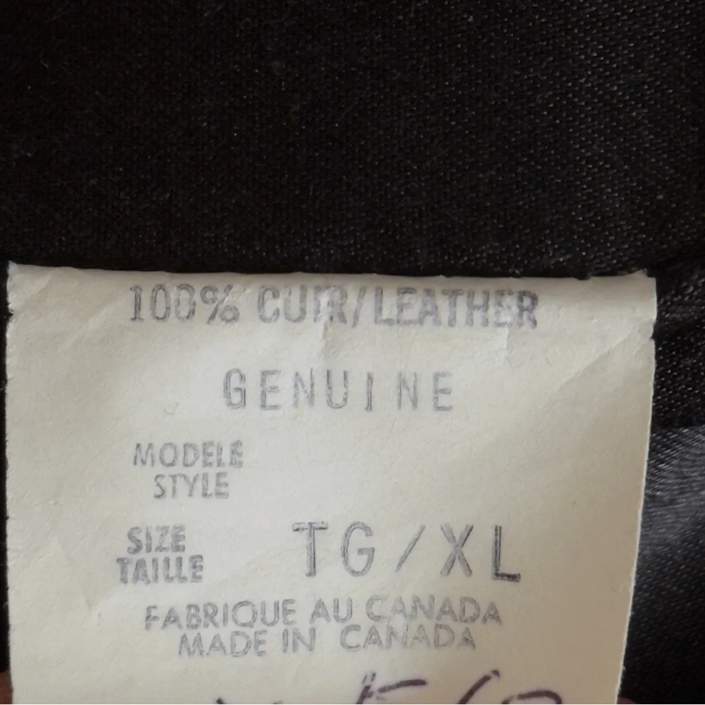 Vintage Men’s Leather Faux Fur Lined Coat